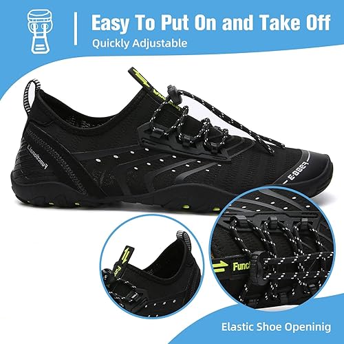 Vista 6 de Mishansha - Zapatos de agua para hombres y mujeres, secado rápido, para natación, buceo, surf, deportes acuáticos, piscina, playa, senderismo, yoga.