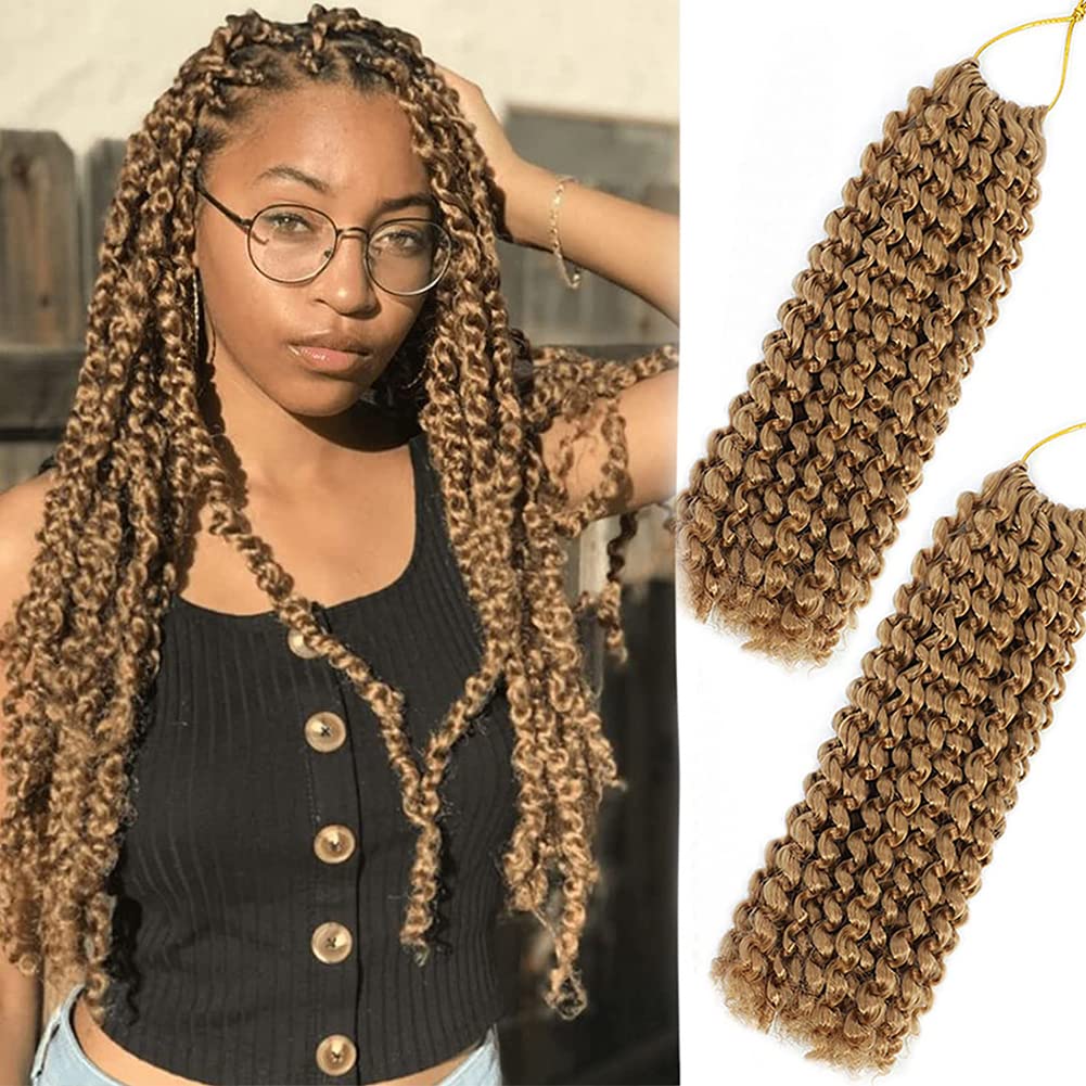 Passion Twist Crochet Hair 14 Inch Water Wave retwisted