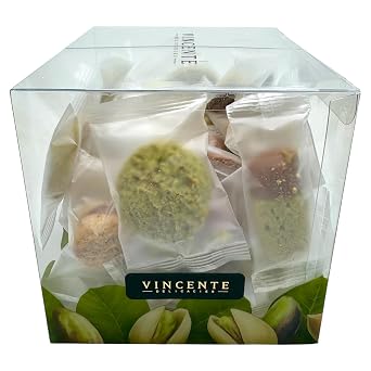 Assorted Sicilian Cookies & Shortbreads, 1.10 lbs 17.64 oz Individually Wrapped Pistachio Cookies, Double-Shortbreads & Hazelnut Biscuits Imported Italian Gourmet Gift Box