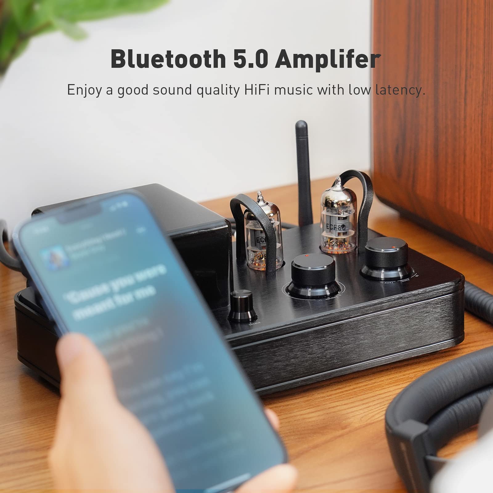 2.1-kanałowy Wzmacniacz Odbiornika Stereo Bluetooth 5.0, Lampowy Wzmacniacz Słuchawkowy AB Hi-Fi Do Domowych Głośników Pasywnych, Wyjście Słuchawkowe Z Wejściem Pomocniczym USB