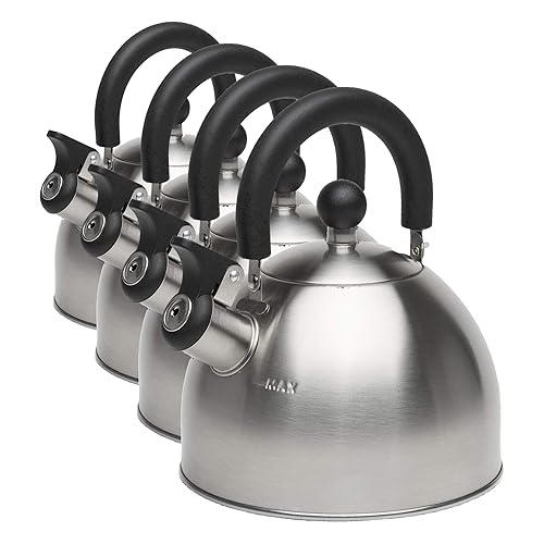 Stewart Whistling Stovetop Tea Kettle Food Grade Stainless Steel, Hot