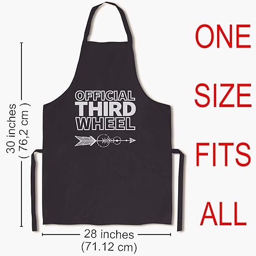 Miniatura 5 de Funny Friend Kitchen Apron Family - One size fits all - Official Third Wheel Black Aprons for Men Women Home Decor - Single Friend Sassy Slogan