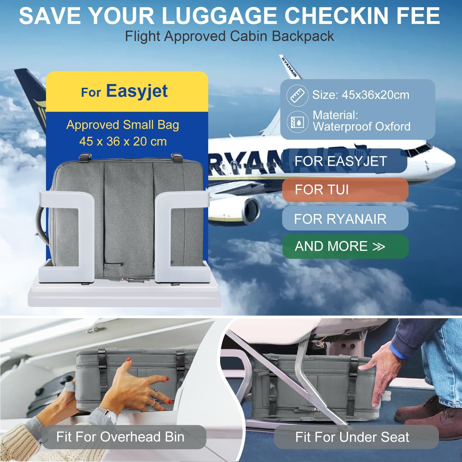 SZLX Zaino da viaggio grande da donna da viaggio zaino da escursionismo sportivo da esterno impermeabile zaino da scuola casual laptop da 14 pollici con porta di ricarica USB scomparto per scarpe