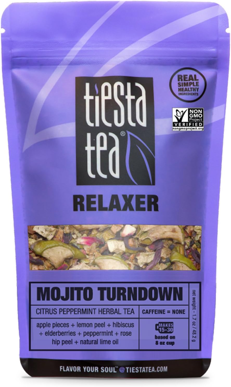 Tiesta Tea Citrus Peppermint Herbal Tea | MOJITO TURNDOWN 1.7 Ounce Pouch by Tiesta Tea | Caffeine Free | Loose Leaf Herbal Tea Relaxer Blend | Non-GMO (SYNCHKG127760)