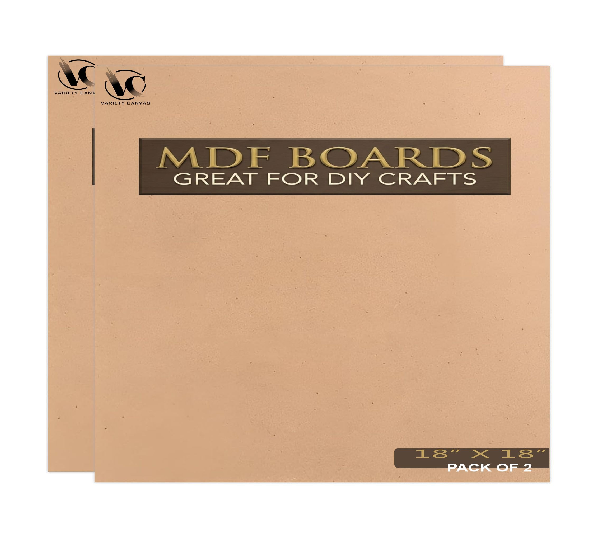 Variety Canvas® 18x18 Inch MDF Board Wood Sheet for Mandala , Lippan, Resin Art & Craft, 4mm Thick, Pack of –2 - Premium board Material for Artists, Art and Craft Students - Hard Cutout in Small and Large Sizes (45x45 cms)-image-46