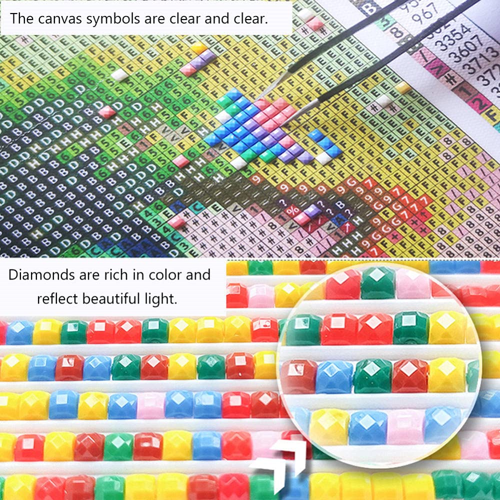 5D Diamant Painting Bilder Engelsflügel,DIY Diamond Painting Set für Kinder und Erwachsene, Malen Nach Zahlen Vollbohrer Kristall Strass Mosaik Leinwand Stickerei Handwerk Wanddeko Geschenk 60x120cm