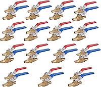 Vista 12 de Paquete de 2 válvulas de cierre PEX de 1/2 pulgada, válvulas de bola de puerto completo de giro de 1/4 pulgada, válvula de cierre de agua fría