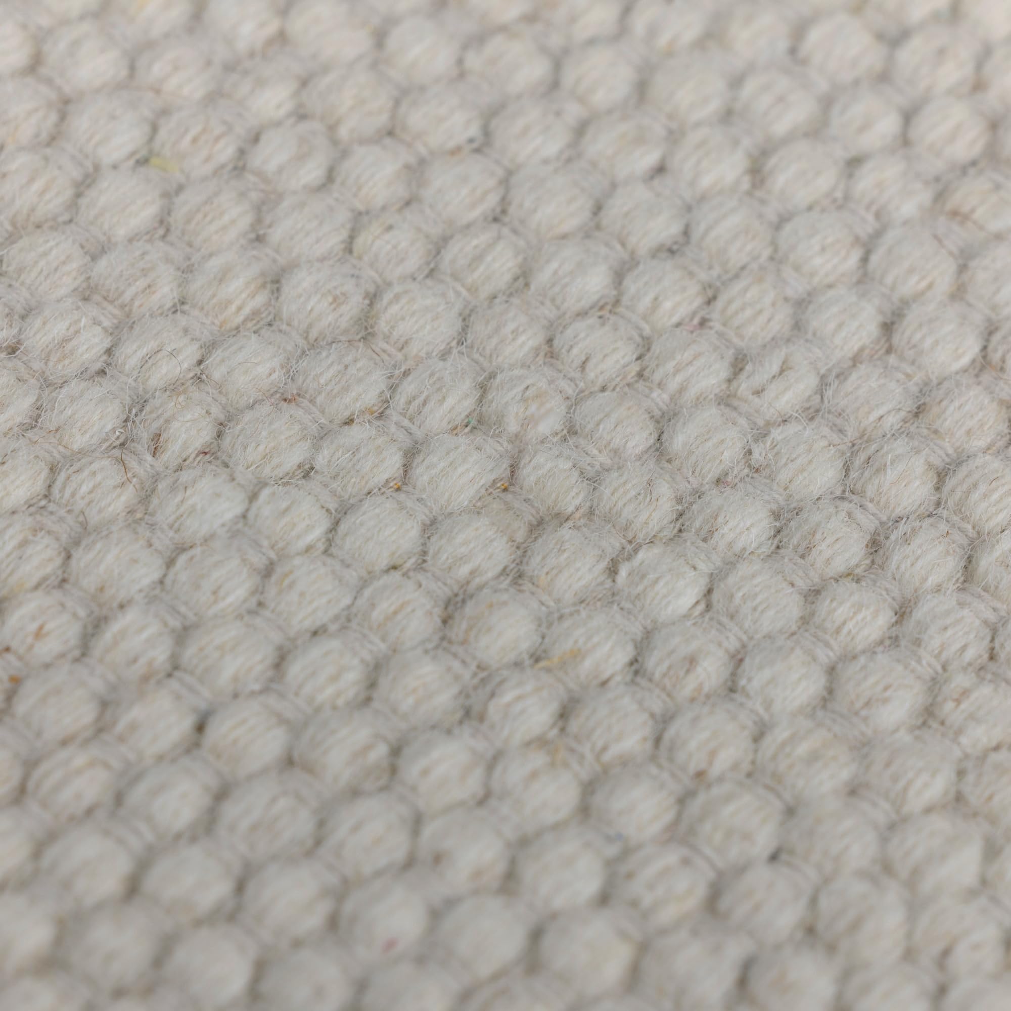 MY-RUG Wollteppich 200x240 cm - WoolHeaven Schurwolle Natur Weiß | Handgewebter Wendeteppich aus gewalkter Wolle, weich und robust, ideal für Wohnzimmer, Boho und Skandinavisch Design