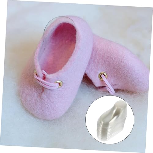 Miniatura 3 de Holibanna 40 piezas de zapatos transparentes para zapatos, zapatos para bebés pequeños, botines transparentes para zapatos, soporte transparente