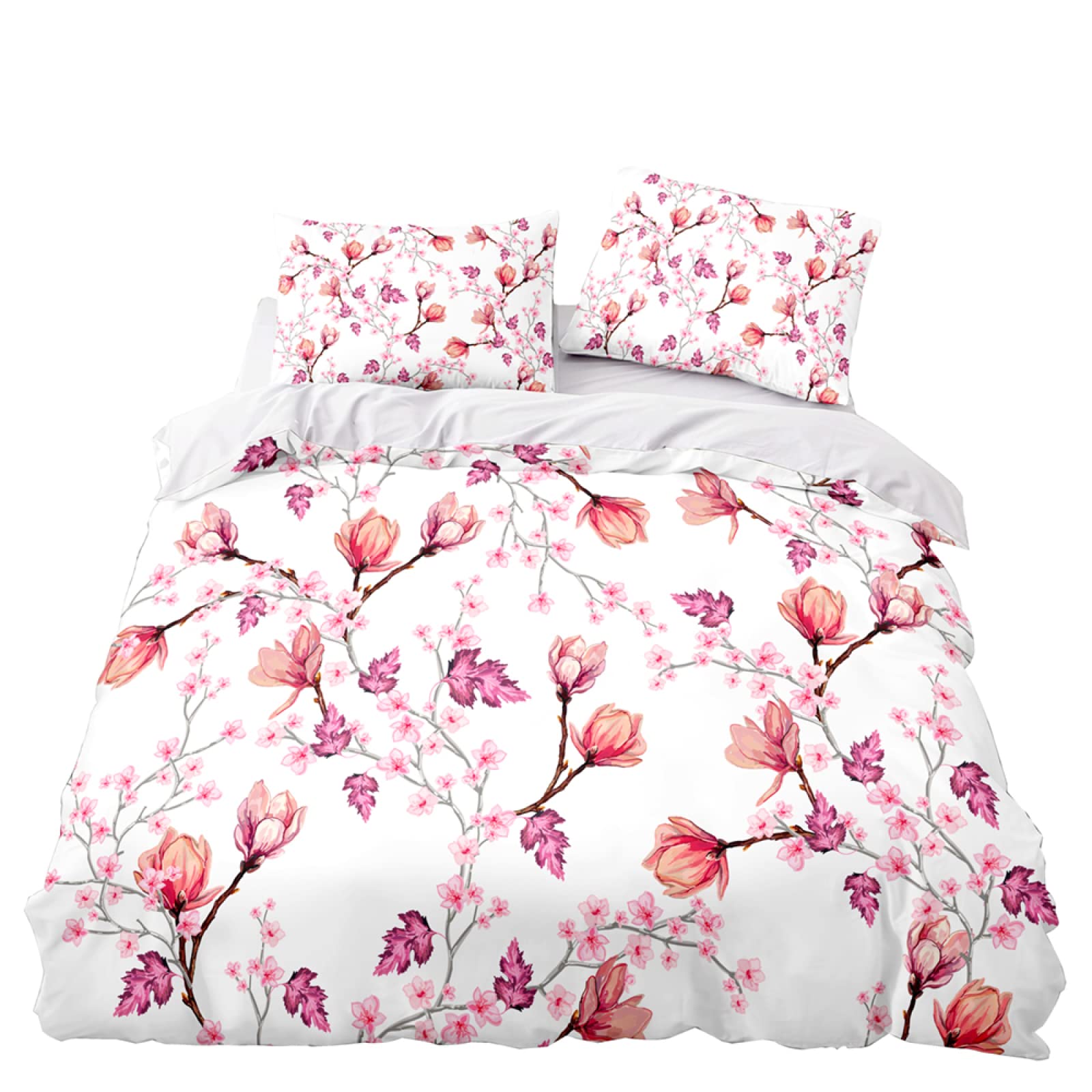 Housse couette ado fille garçon parure de lit 90x190 rosa blume
