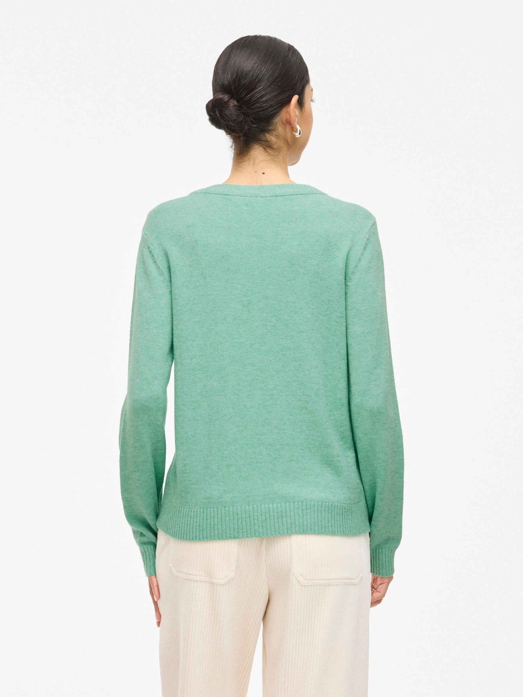 Vila Women's Viril O-Neck L/S Knit Top-Noos