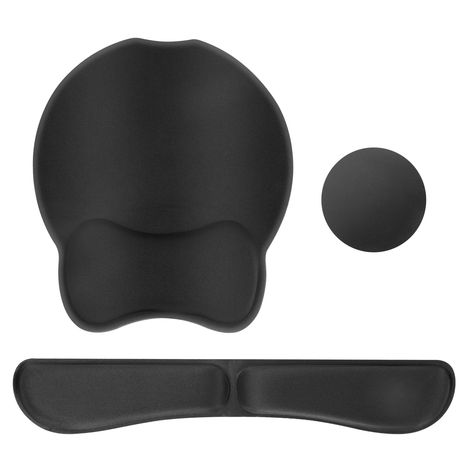 Tappetino per Mouse e Tastiera con Poggiapolsi Memory Foam Antiscivolo 3 in 1