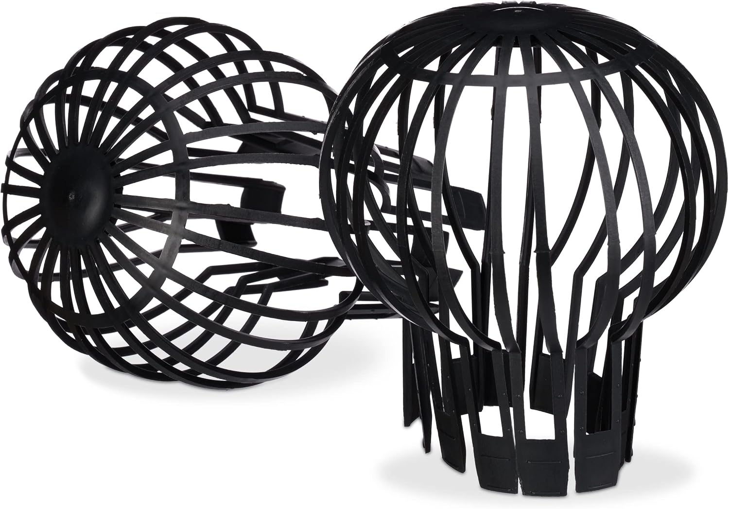 Relaxdays 4-Piece Set Roof Gutter Balloon Guard Filters, Plastic Downpipe Stops Leaf Drains, Rainwater Discharge