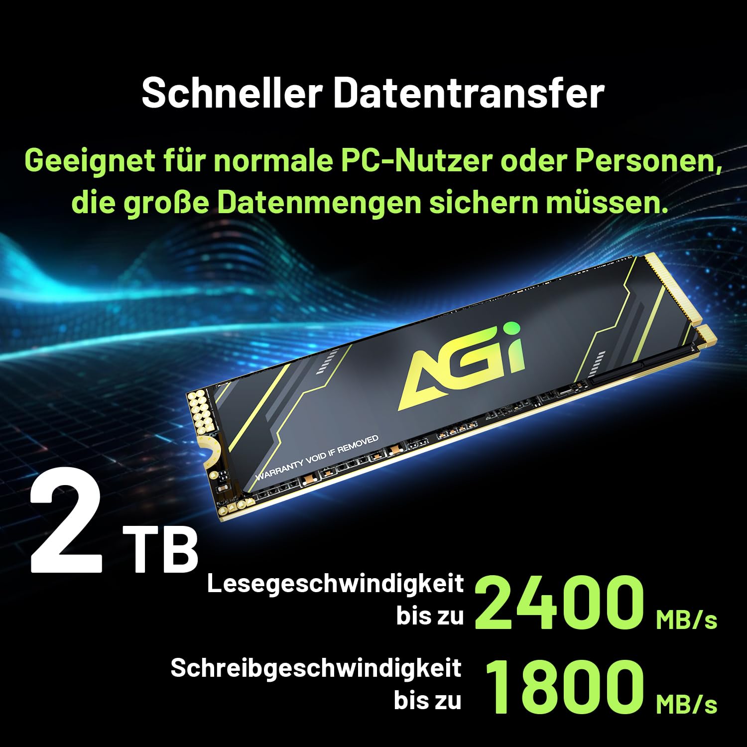 AGI AI298 2TB M.2 PCIe Gen3x4 NVMe 2280 SSD, 3D TLC NAND, DRAM
