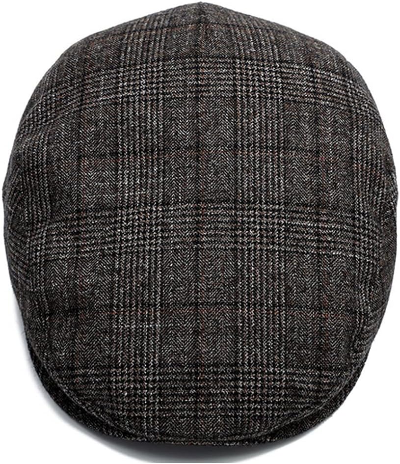 Men's Newsboy Hat with Earflaps Flat Ivy Caps Irish Cabbie Cap - Image 4