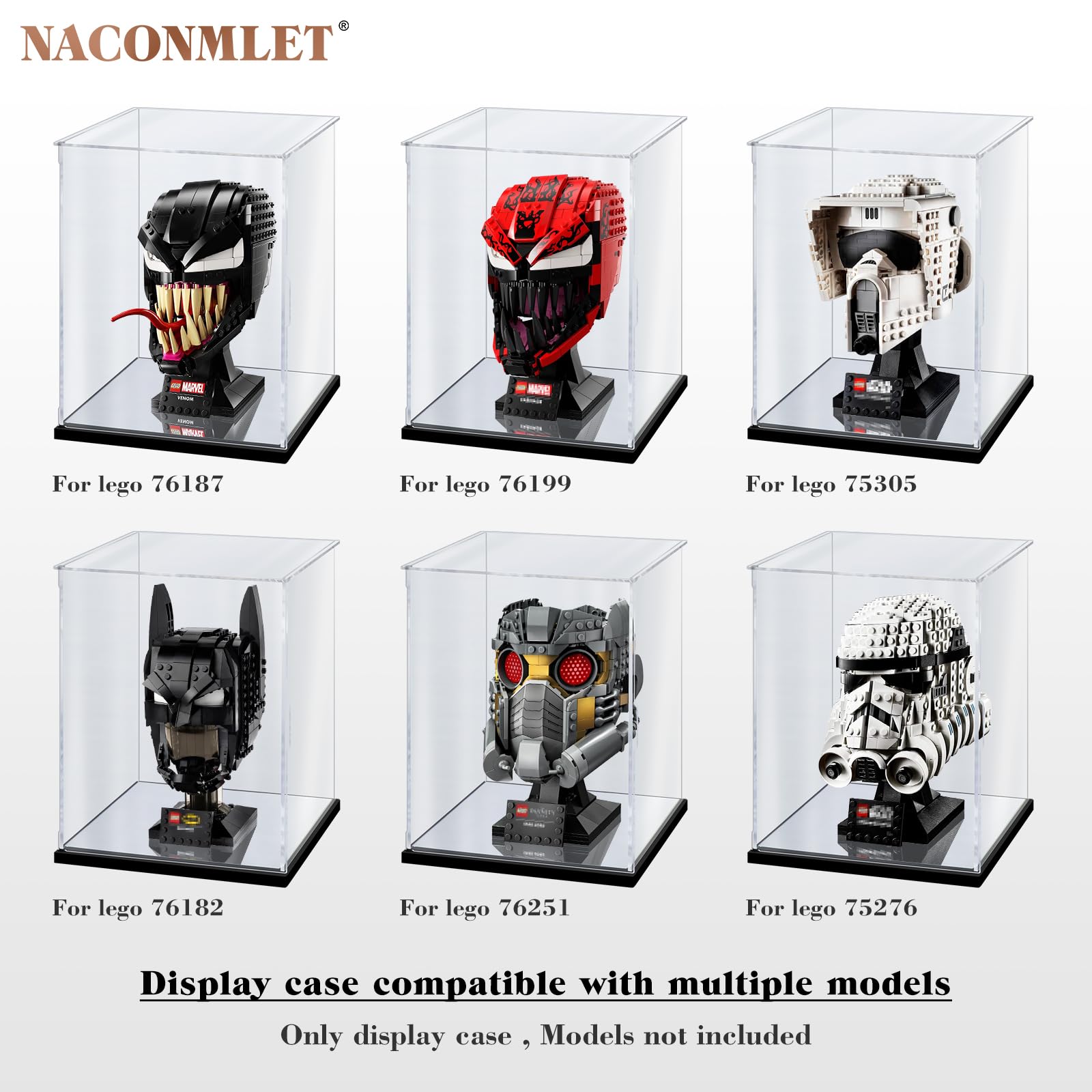 Vitrina de Espejo de acrílico, Vitrina de acrílico, Caja de exhibición, Caja de exhibición de Coches Modelo, Personajes,Personajes de acción, Colecciones, Autoensamblaje (20*20*25 cm)