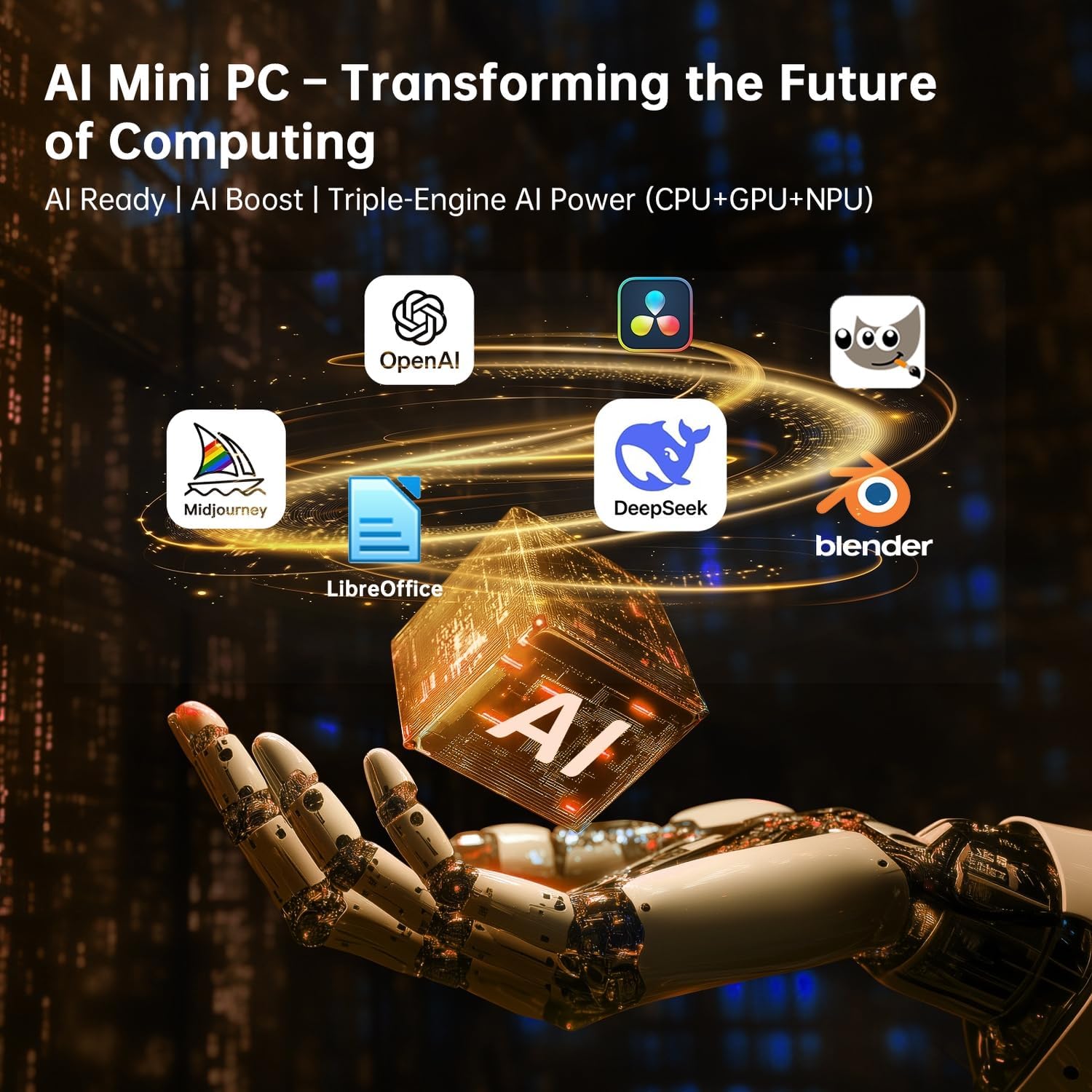 ASUS NUC 14 Pro Linux Mint Mini PC, Intel Ultra 7 155H (16C/22T), 16GB DDR5 RAM 512GB PCIe SSD, Small Desktop Computer with Intel Arc GPU/AI GC/AI Boost/AI Ready/Thunderbolt 4/WiFi 6E/VESA Mount