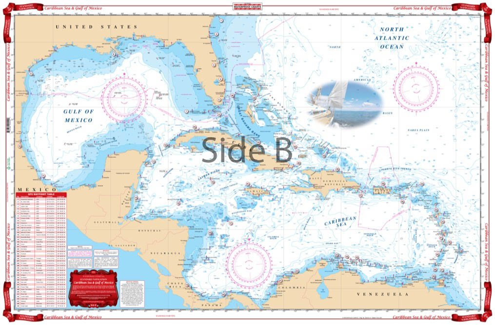Waterproof Charts, Standard Navigation, 4 Caribbean Sea & Gulf of Mexico
