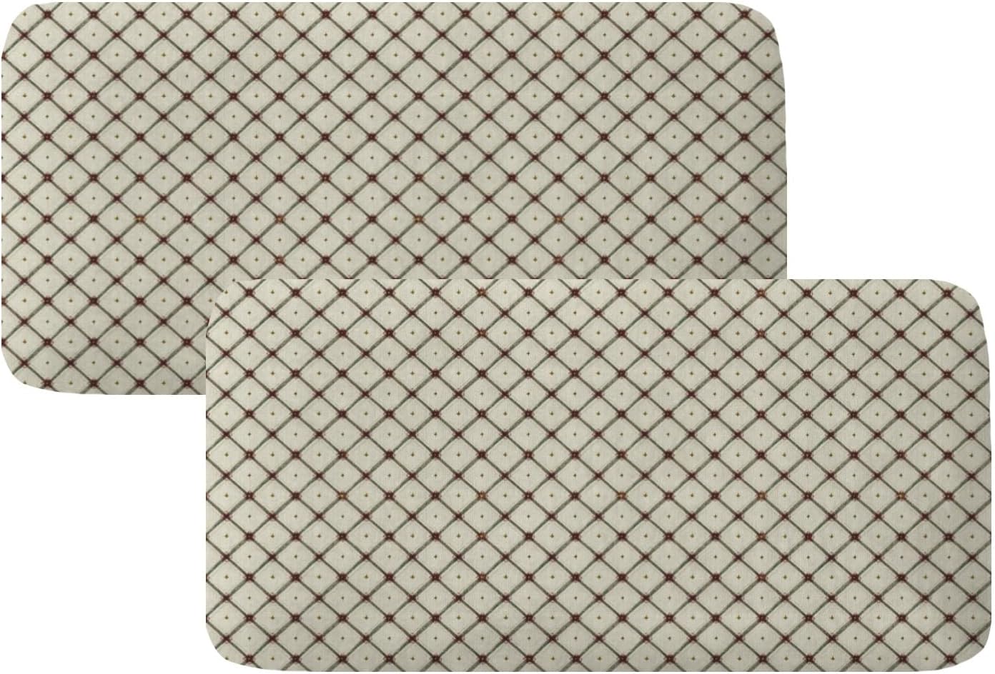 Rustic Plaid Art Loveseat Covers Couch Covers for 2 Cushion Couch, 2-Piece Stretch Sofa Slipcovers Anti-Slip Washable Furniture Protectors for Dogs Pets