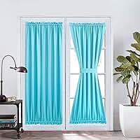 Aquazolax Painéis de cortina de porta de vidro deslizante - Cortinas blackout sólidas com isolamento térmico premium, 137 x 182 cm, coberturas de janela para varanda frontal/porta francesa - 1 painel,