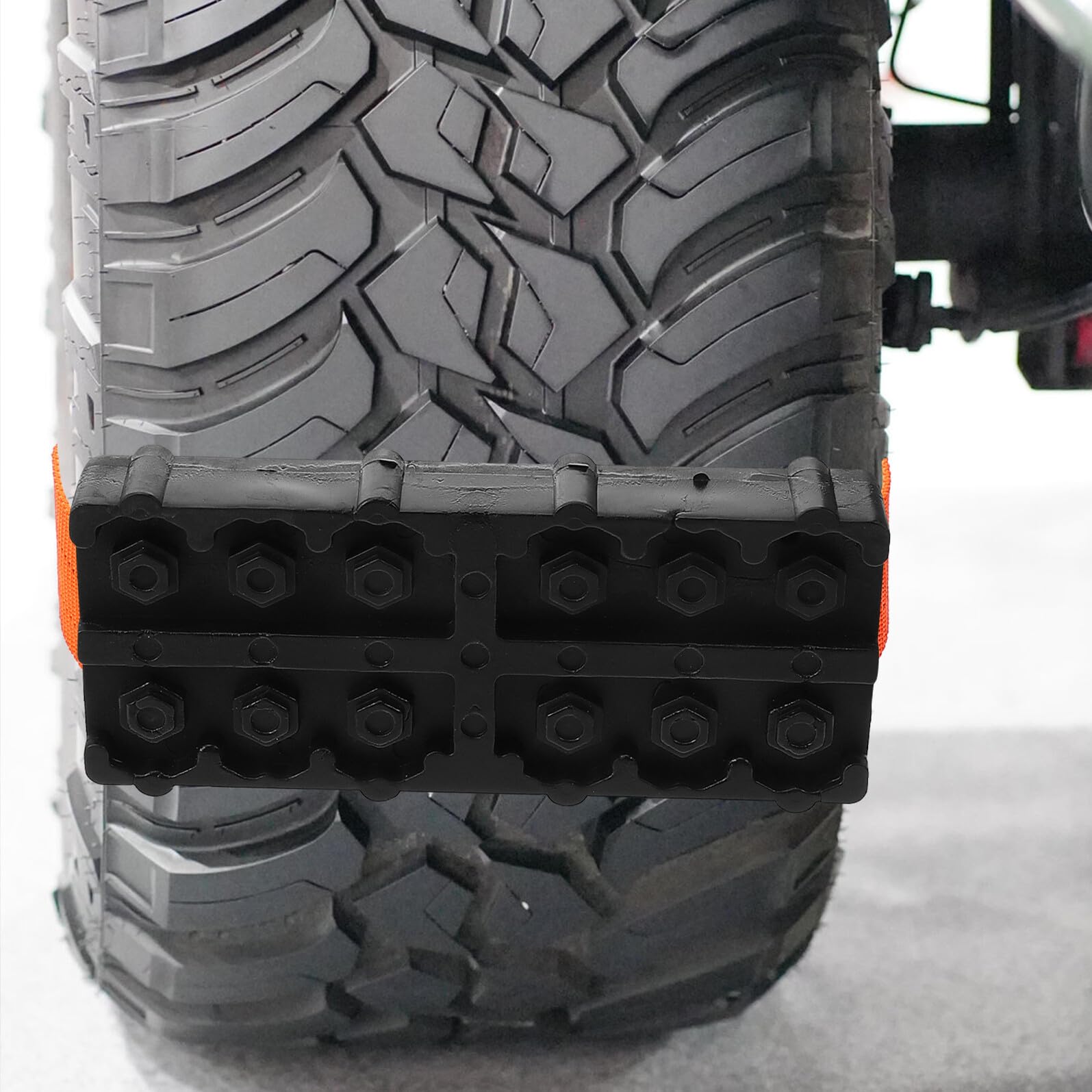 Tapis de Neige Antidérapant d'urgence Orange en Alliage de Zinc et Nylon, Planche de Traction pour Pneus Résistante Haute Résistance, pour Situations d'urgence