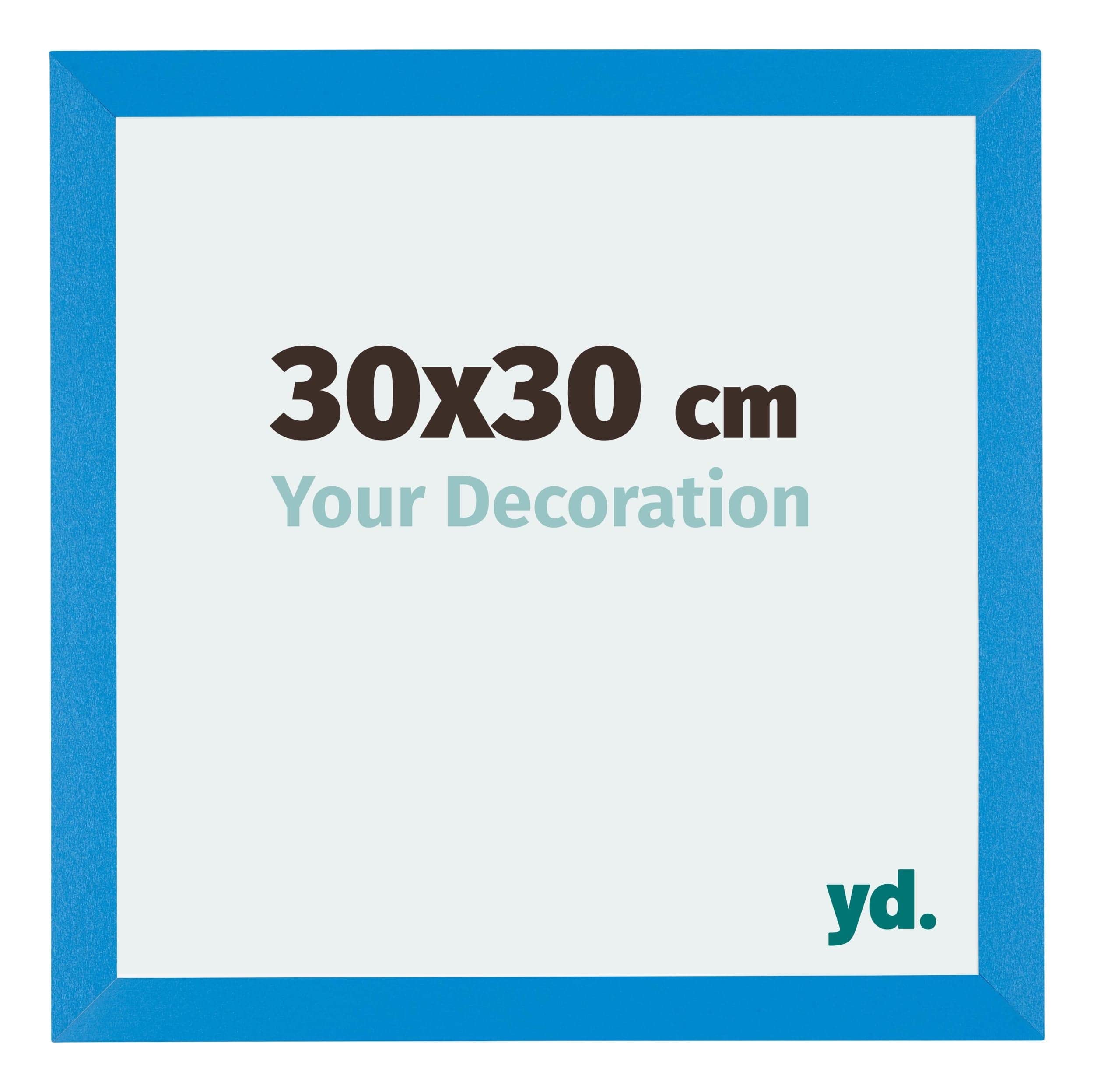 Your Decoration - Picture Frame 30x30 cm - Bright Blue - Decorative Wall Frame in MDF with Antireflection - Frame 30x30 - Mura
