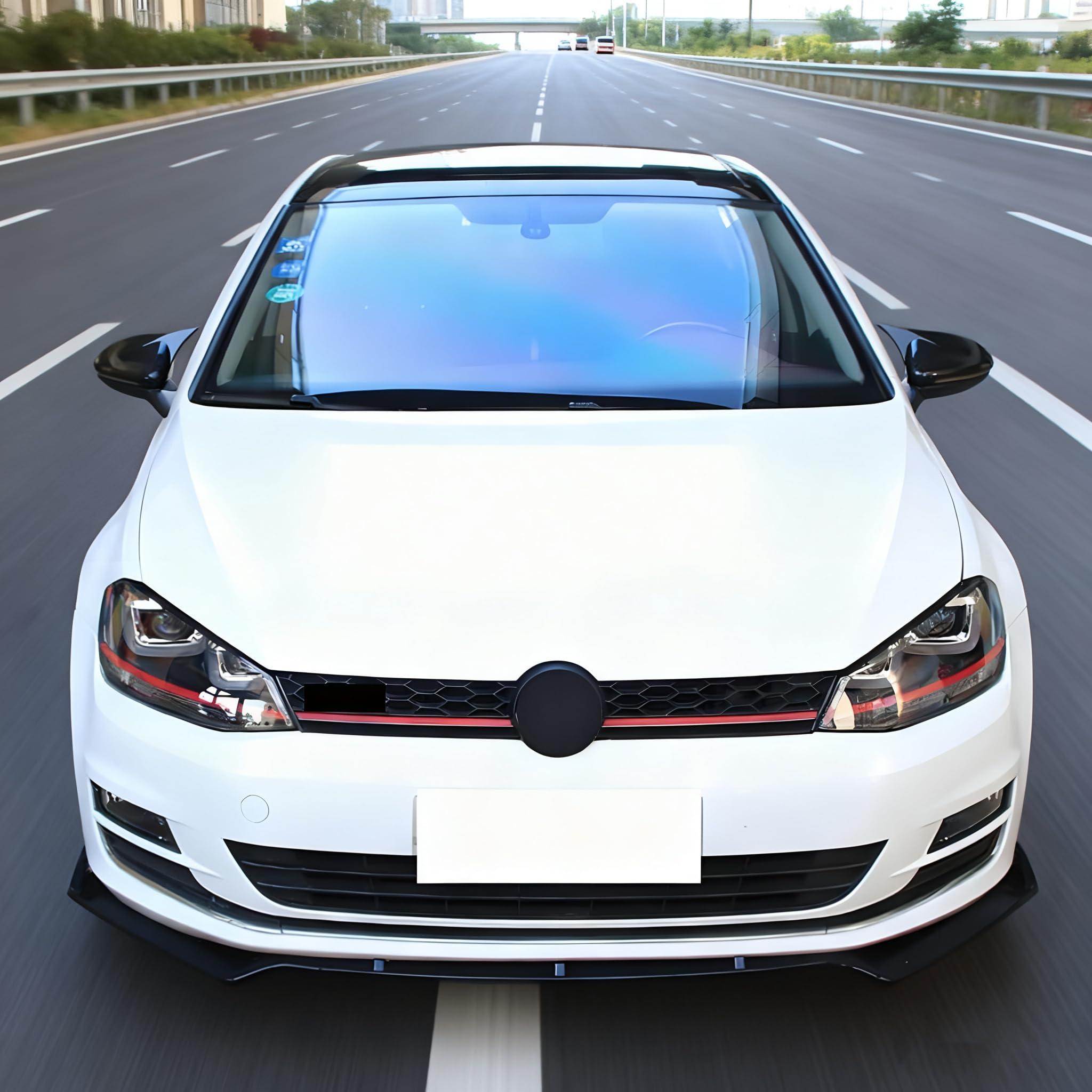 MUTUSAISI Séparateur Lèvre Avant pour Volkswagen VW Golf 7 VII MK7 Hatchback Variant SW 2013-2016,Voiture becquets Avant Pare-Chocs Corps pelles Garde Spoiler Accessoires(Noir Brillant)