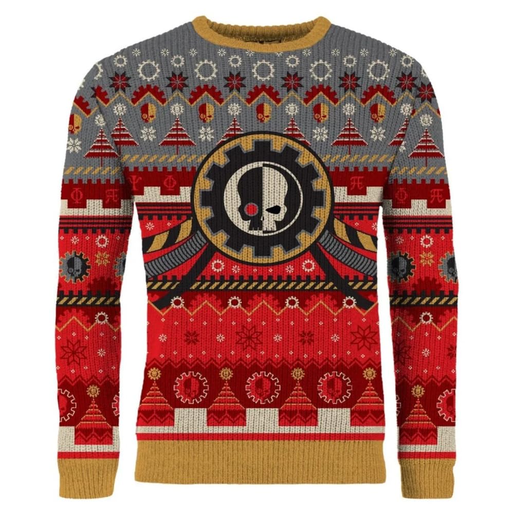 AAA Merchandise Warhammer 40,000: Adeptus Mechanicus Christmas Jumper (UK, Alpha, L, Regular, Regular)