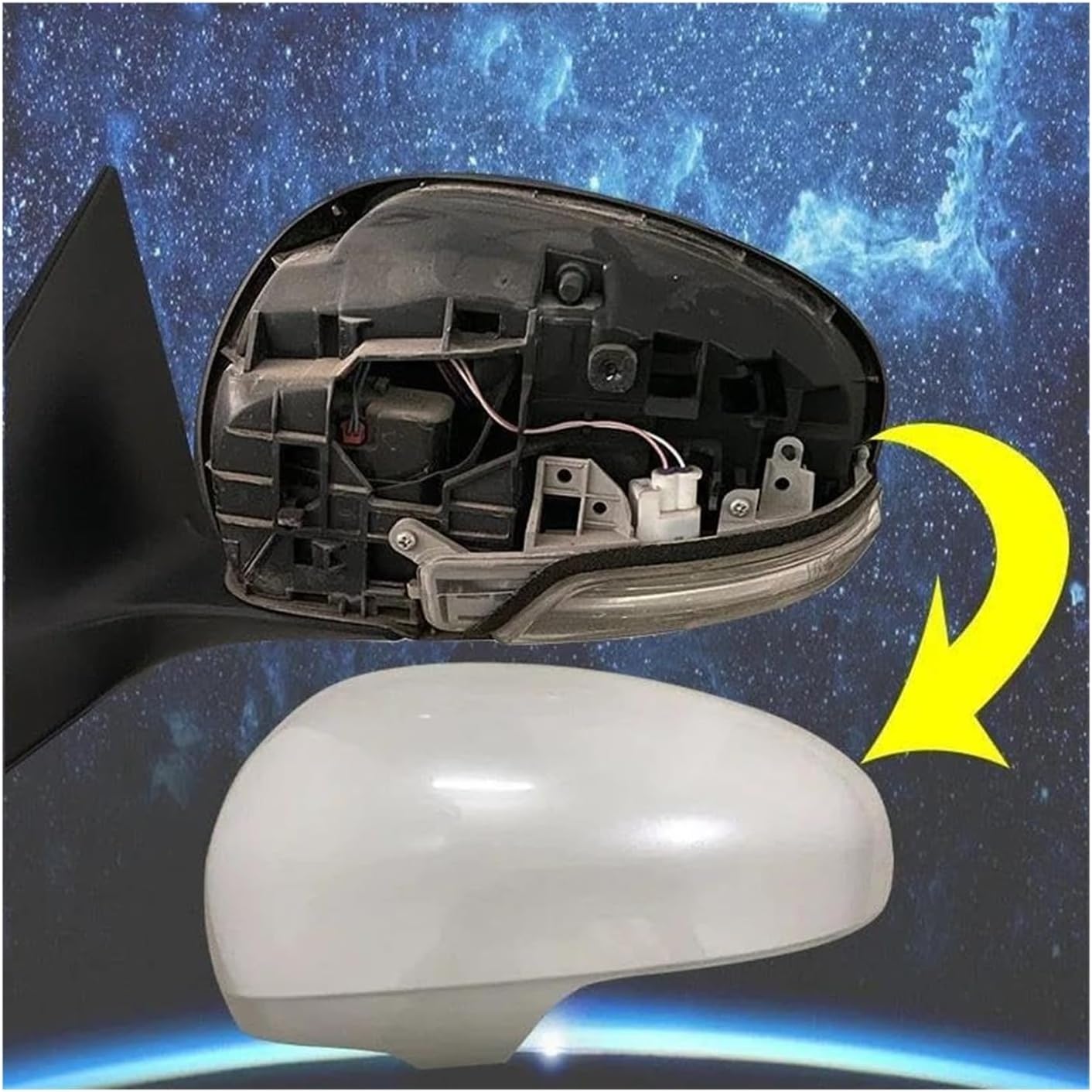 for Toyota Iq 2009-2015 Reverse Mirror Shell Case Housing Car Rearview Cover Replacement Covers Mirrors (4)