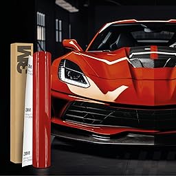 3M 2080 Pellicola autoadesiva per auto, moto, barca, 30 x 152 cm, pellicola protettiva 3D con canali d'aria per pellicola (G13 Gloss Hotrod Red)