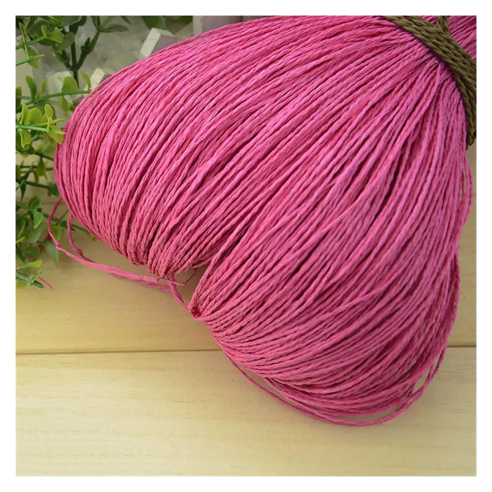 HäKelgarn Raffia-Strohgarn, Strickgarn, Häkelgarn, Sommerhutgarn, Raffiafaden for Häkeln, Stricken, DIY, handgefertigt(Color 3)