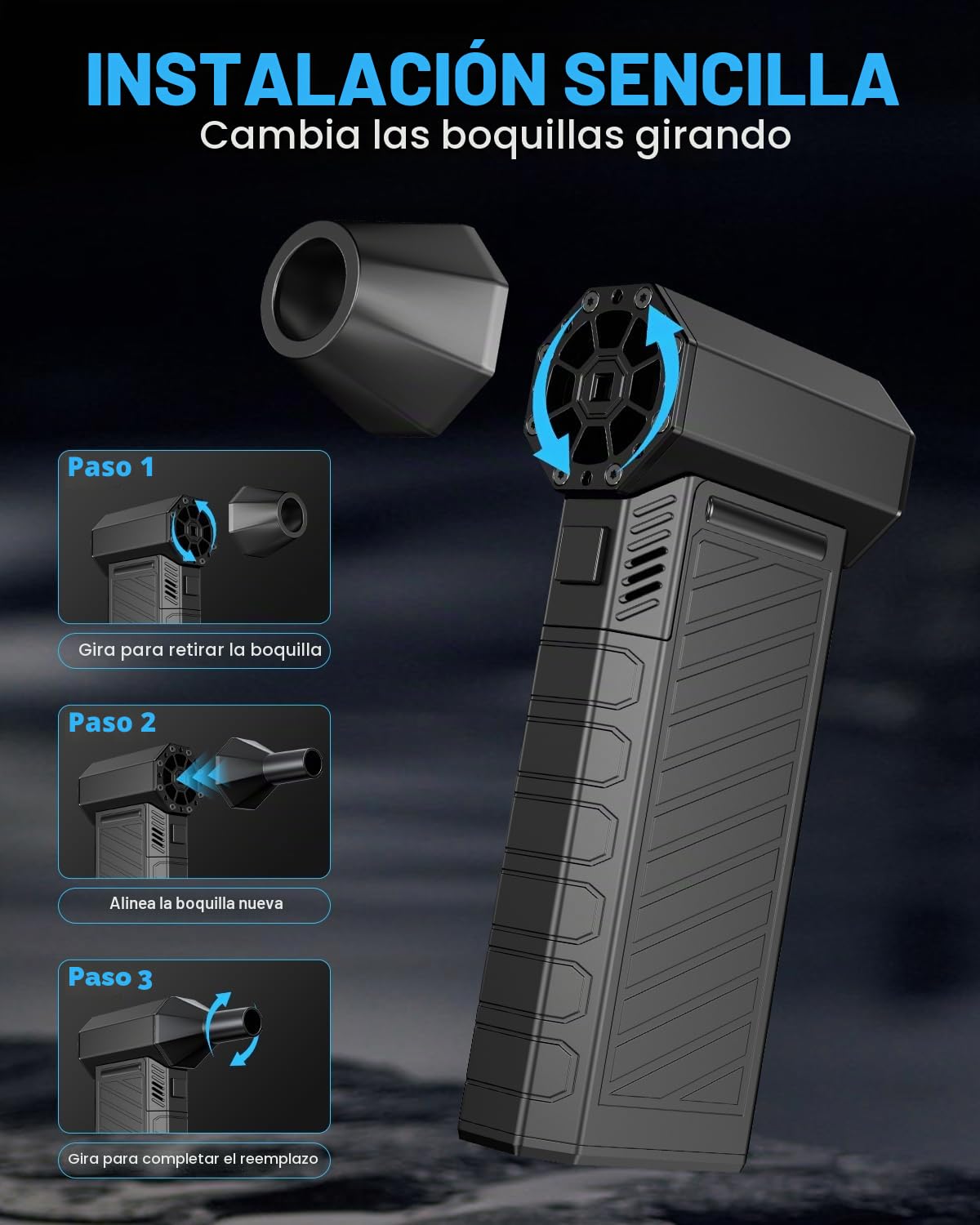 Soplador de aire para pc, 150000 U/min Alta velocidad Aire Comprimido Limpieza pc Air Duster, Plumero Electrico USB Recargable Con batería de 8000mah para computadora portátil, teclado, automóvil
