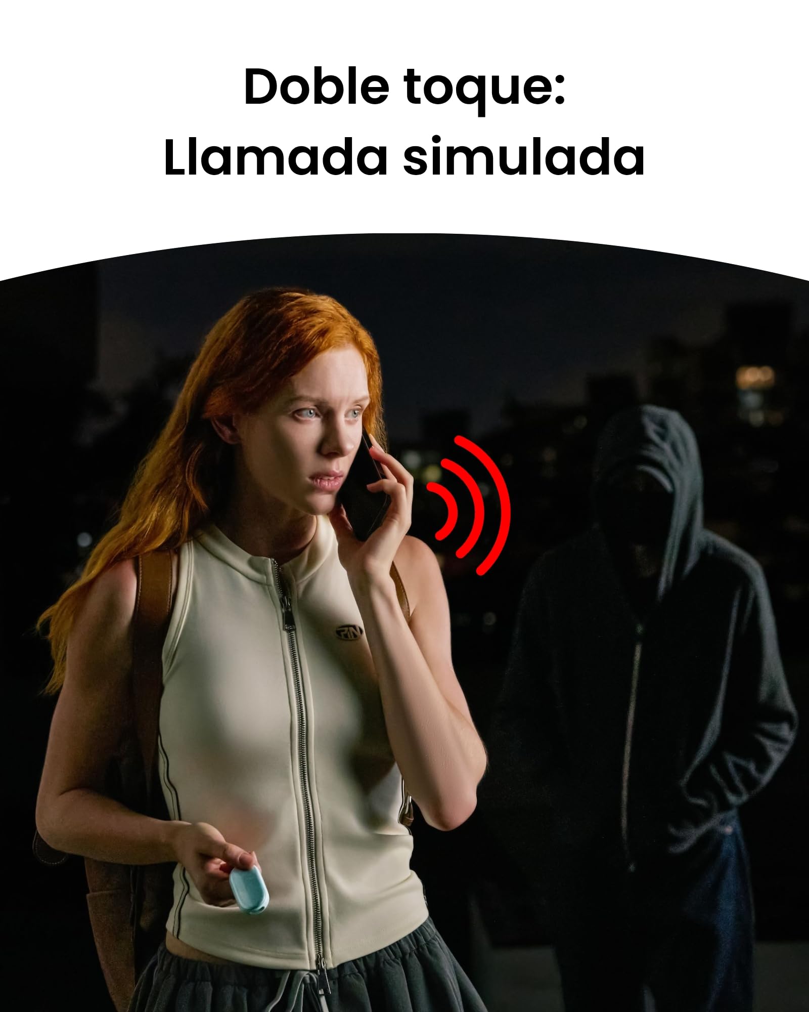 SwitchBot Alarma de Seguridad Personal, 130dB Sirena con Luz LED Estroboscópica, Llavero de Autodefensa IP65 con Alertas de Ubicación, Ideal para Mujeres, Niños y Ancianos, Negro
