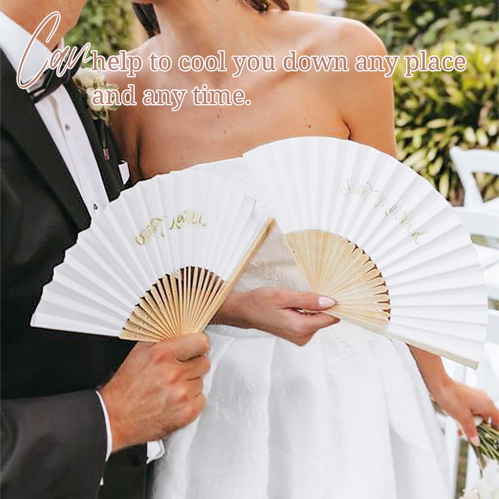 Abanicos Para Recuerdos Paquete De 12 Abanico Plegable De Bambú