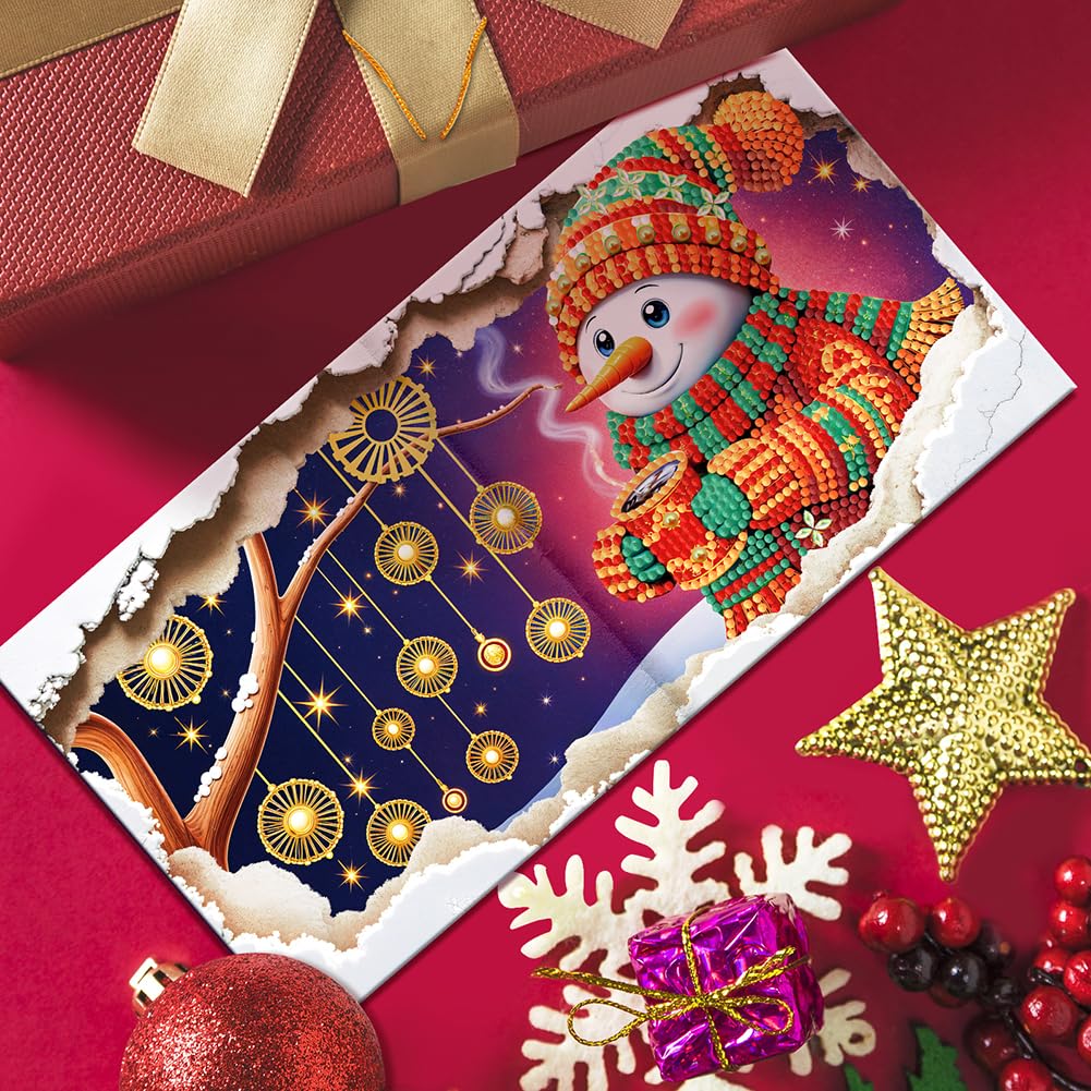 Set di biglietti di auguri natalizi fai -da -te con strass for le cartoline a mosaico di diamanti for compleanni e festa