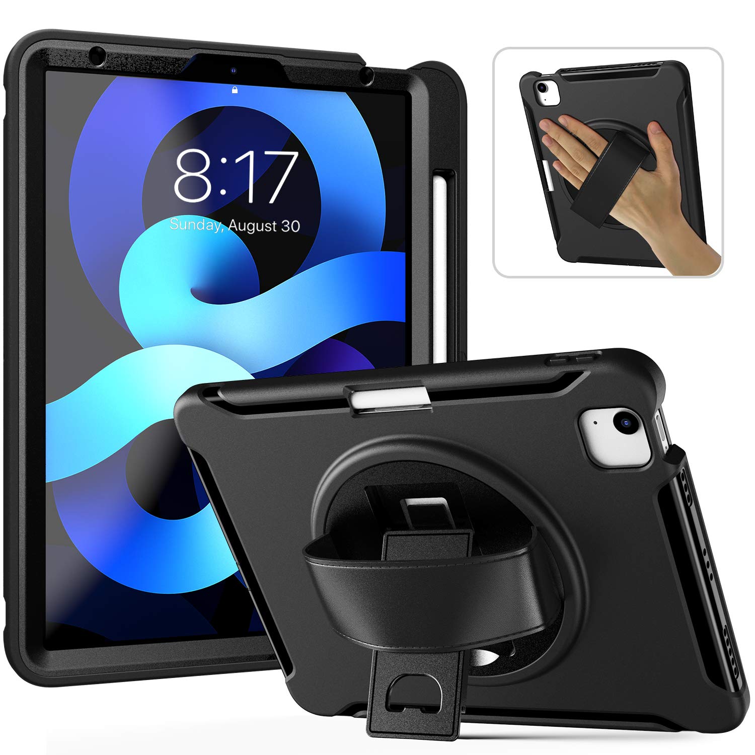 SwooK Rugged Impact Resistant Full Body Protective Defender [with Pencil Holder] Back Cover Case with Kickstand for 2020 iPad Air 4 10.9 inch iPad 4th Gen A2316 A2324 A2325 A2072 iPad Back Cover Case (B08T9M9VMT) Amazon Price History, Amazon Price Tracker