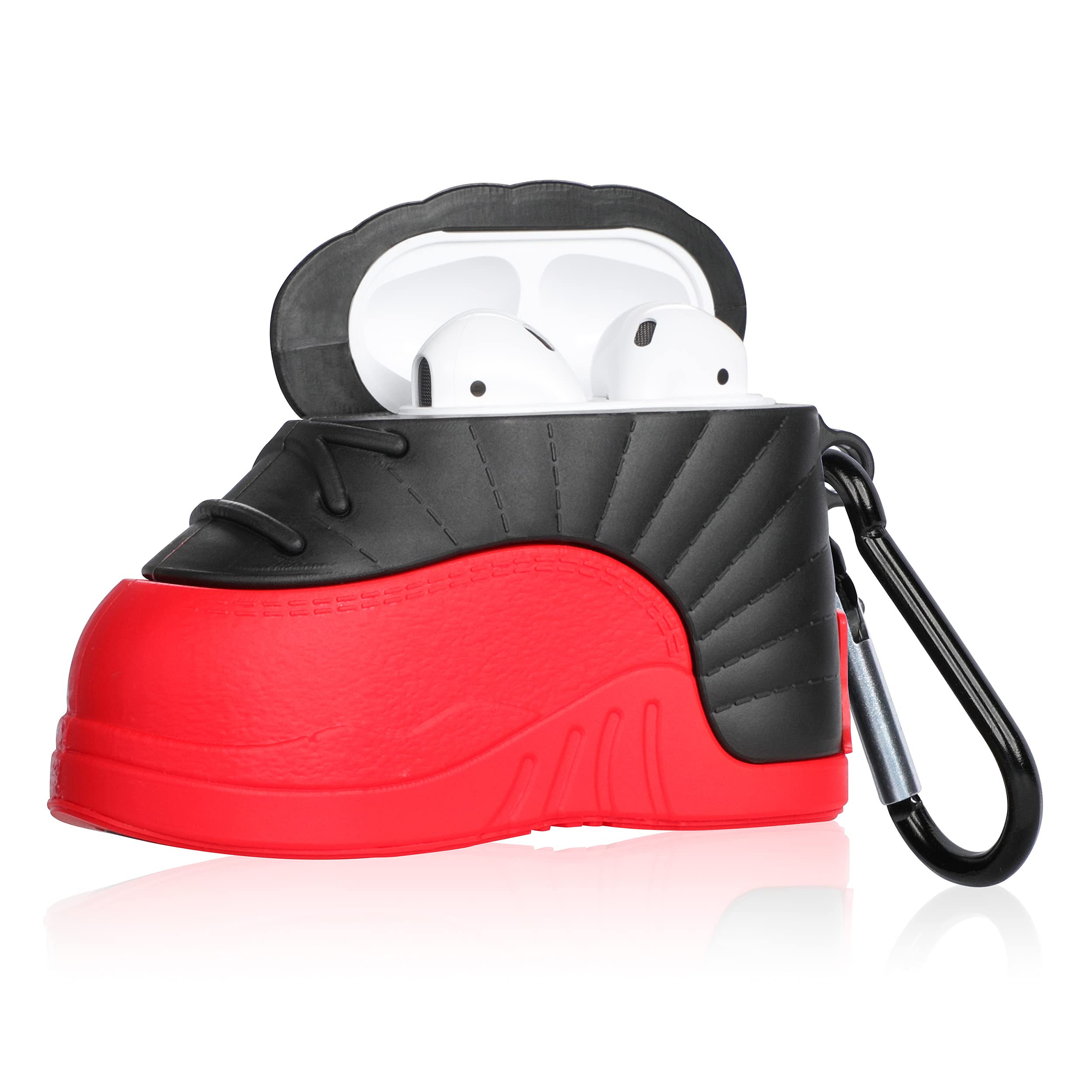 Lupct Cartoon Case for AirPod 2nd 1st Cover Cases Luxury Funny Fashion Cool Stylish Design for Boys Teen Girls Men Fun Unique 3D Hypebeast Trendy Designer for AirPods 2 Air Pods 1 (Red Black Shoes)