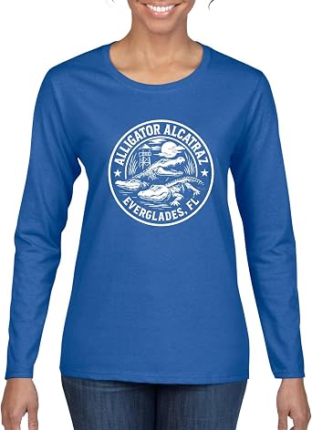 Alligator Alcatraz, Funny Florida Gator Prison Souvenir Humor Womens Long Sleeve T-Shirt