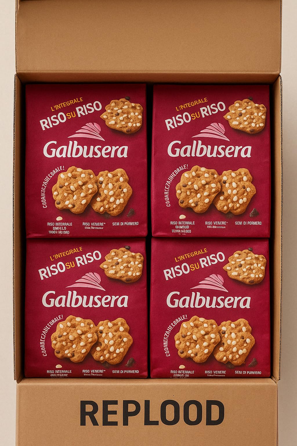 Crackers Integrali con Riso Venere, Riso Soffiato 100% Italiano e Semi di Papavero | Croccantezza Naturale, Fonte di Fibre, Senza Olio di Palma 4 Confezioni da 200 grammi