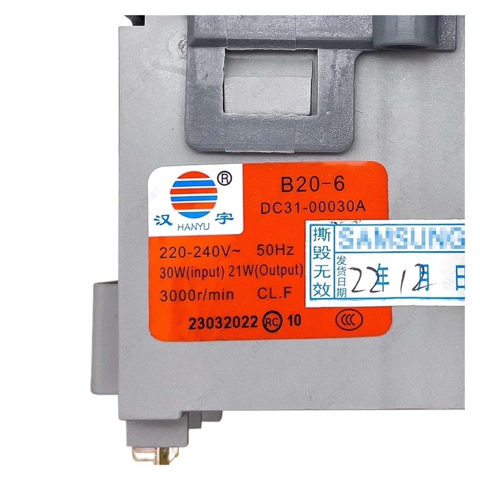 Motor de Bomba de Desagüe para Lavadora, B20-6 DC31-00030A, 220-240V