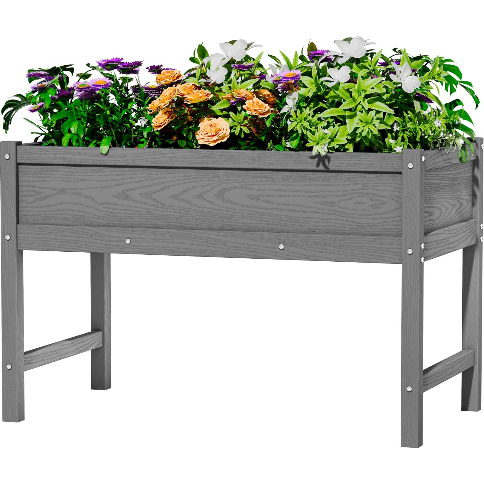 Navy Blue Raised Garden Bed - Durable Outdoor Planter -14