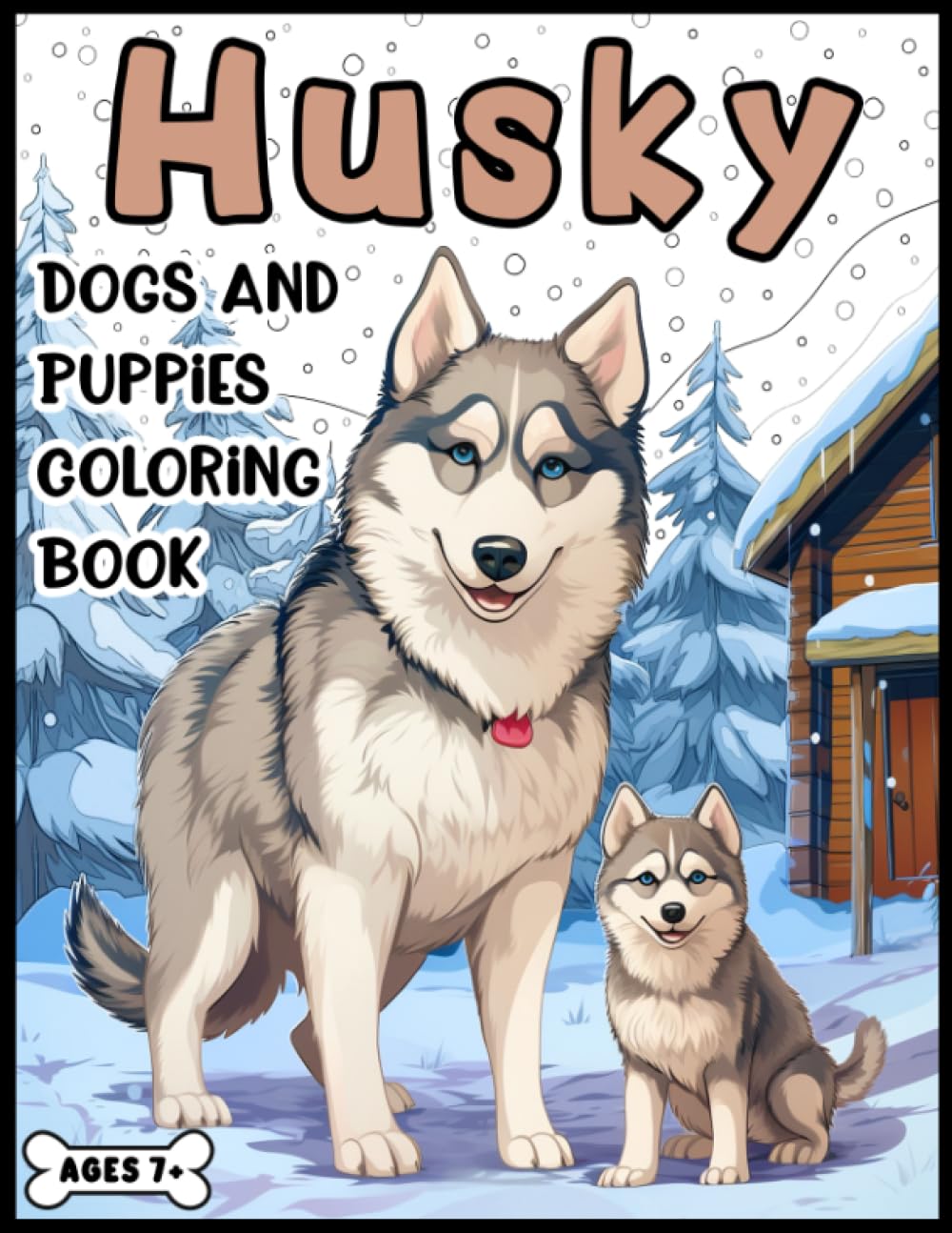 Husky Dogs and Puppies Coloring Book: A Delightful Variety of Husky Dogs and Puppies in Different Poses and Settings in a Diverse Range of Styles, ... Mandala and Many More! (Dog Coloring Books)