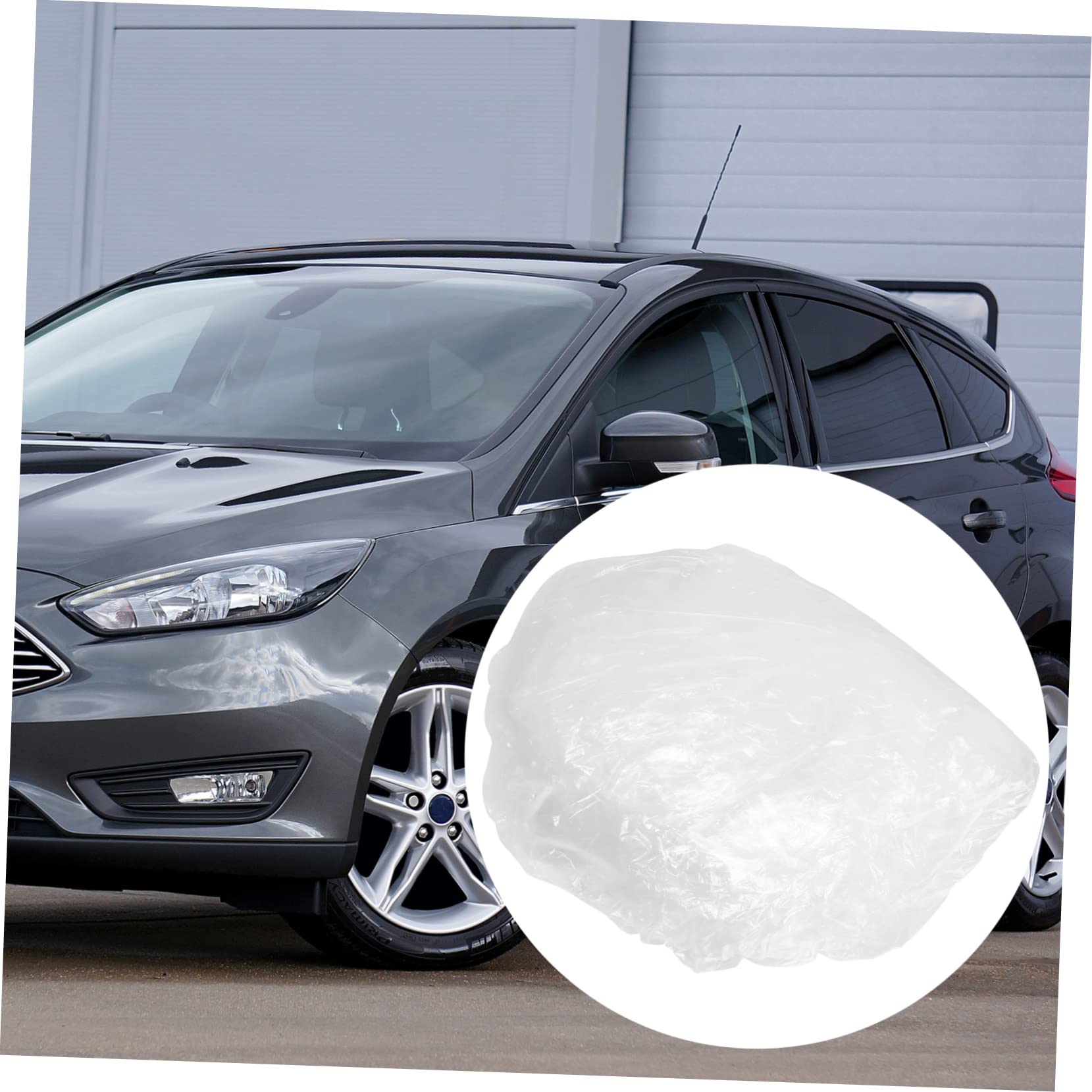 Mobestech Transparent Disposable Car Cover Durable Pe Protective Automobile Cover for Dust and Rain Fit for All Vehicles — view 9