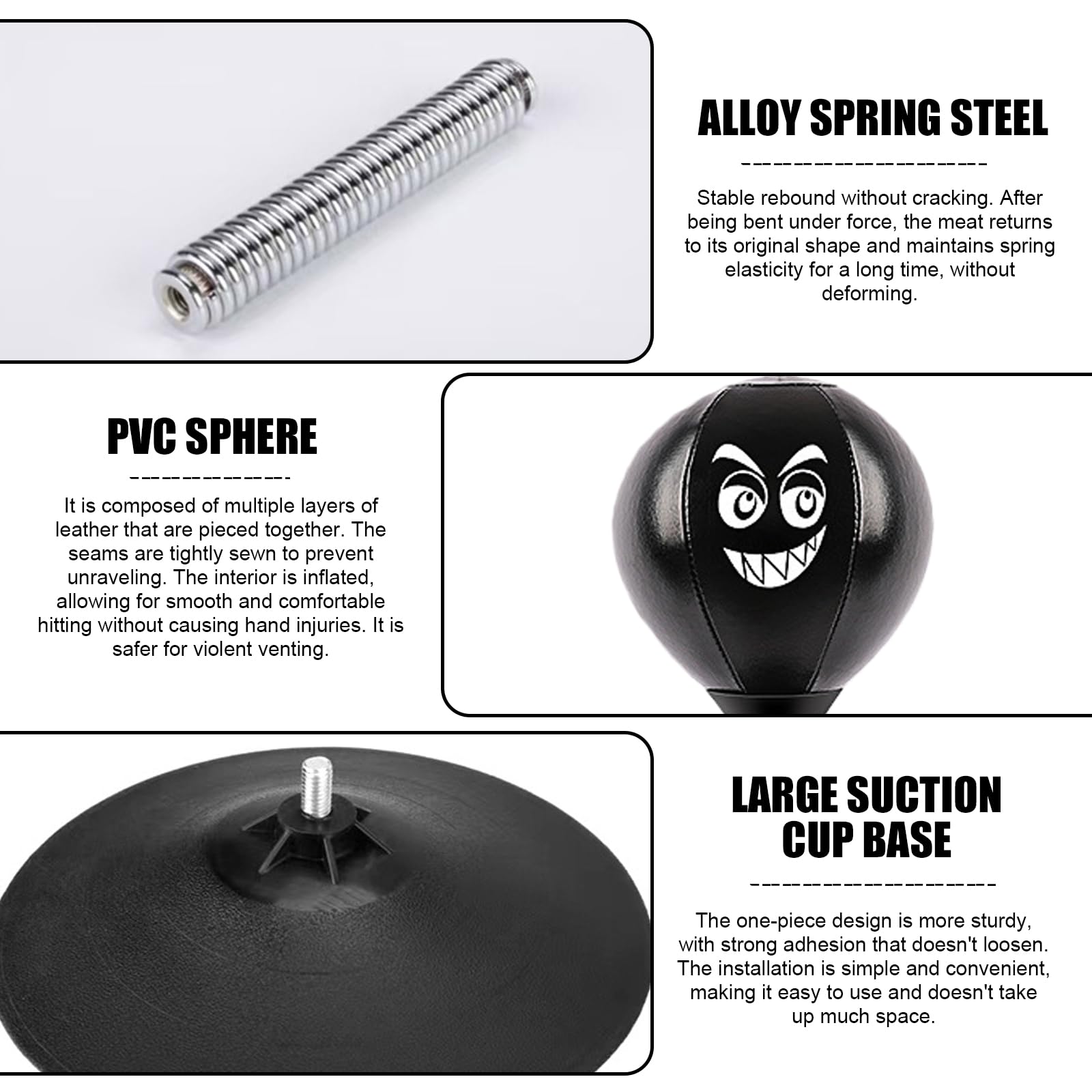 Punching ball tavolo con guanti, borsa da punching per adulti, mini sacco da boxe Punching ball con ventose forti, pompa ad aria, scatola per casa e scrivania, per alleviare lo stress