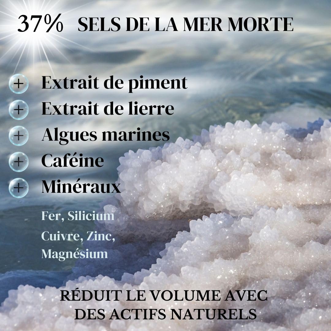 Ritalia® Liquide pour Bandages Drainants à base de Sel de la Mer Morte et Actifs 100% Végans – Anti-cellulite pour Jambes et Fessiers
