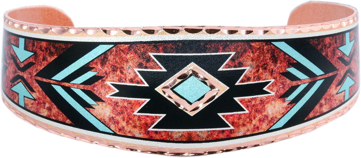 FRONT LINE JEWELRY Native American Copper Bracelets: Wolf/Bear/Horse/Zia/Pueblo/Sunflower/Butterfly/Dragonfly/Flower/Cat/Maple/Turtle