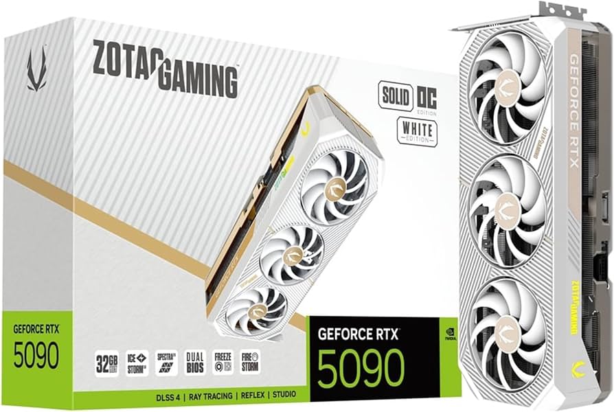 ZOTAC Gaming GeForce RTX 5090 Solid OC White Edition 32GB GDDR7