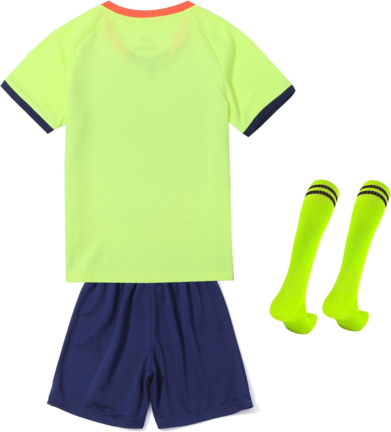 Kids Soccer Jersey Set with Socks for Boys Girls Uniform Athletic Jersey Sportswear Kit