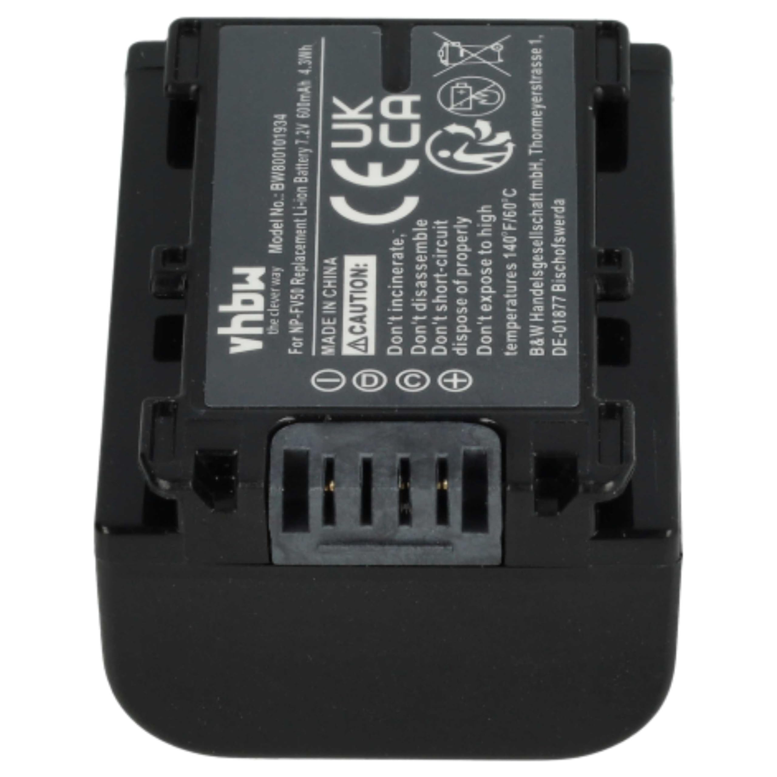 vhbw 3X Batterie Compatible avec Sony HDR-CX360E