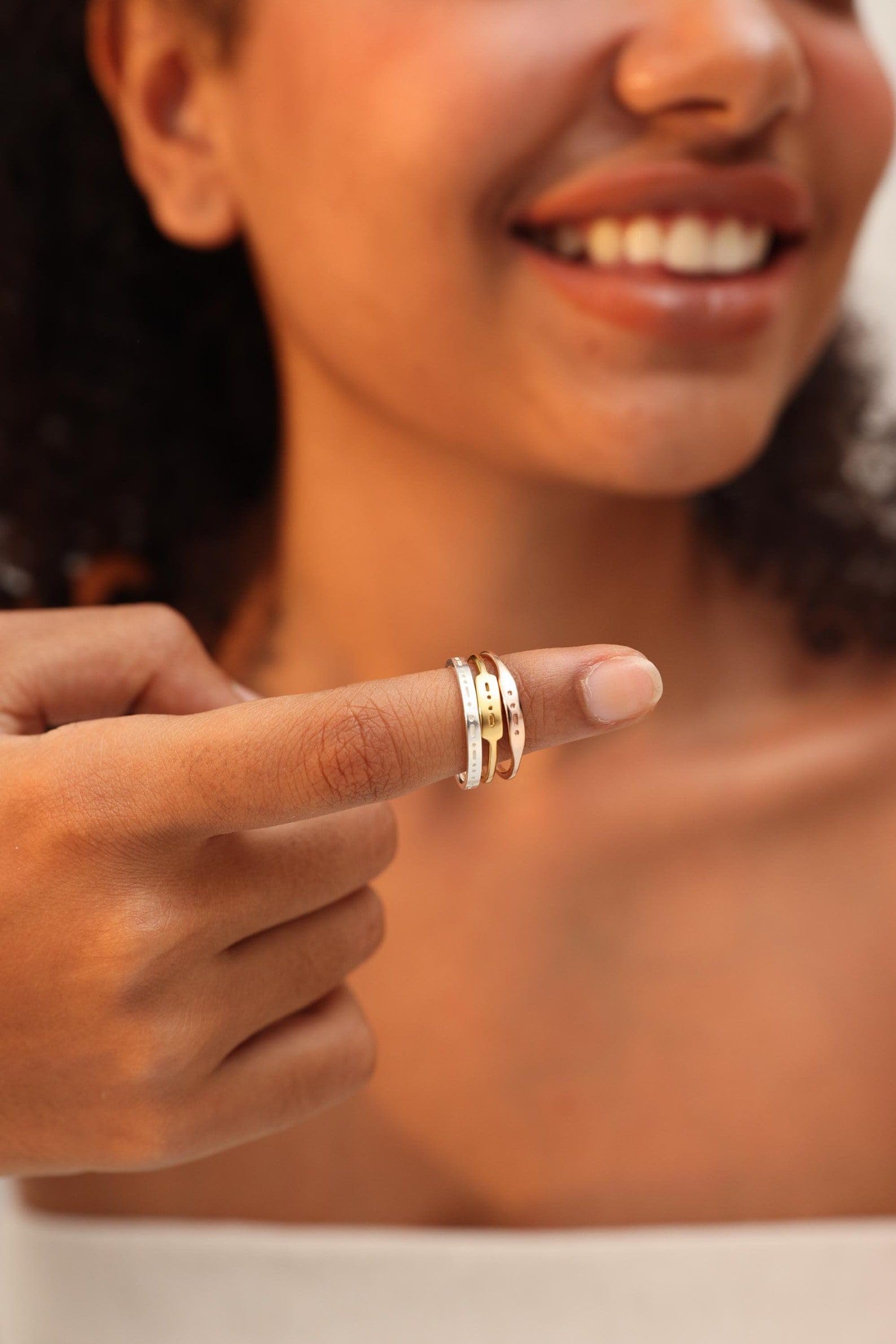 Código de Morse personalizado barra Anillo 925 plata de ley personalizado anillo de mensaje oculto Promesa para el nombre de amigo Minimalista cumpleaños hecho a mano Aniversario